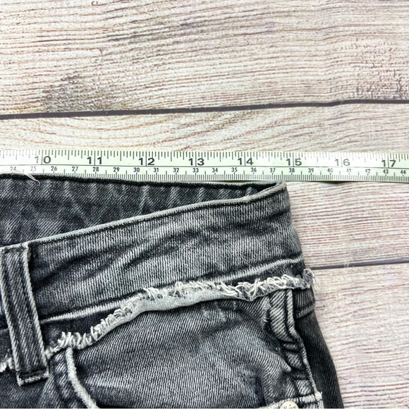 AMO Twist Two Tone Black Gray Dark & Stormy Ankle Jeans Size 28 - Picture 10 of 12